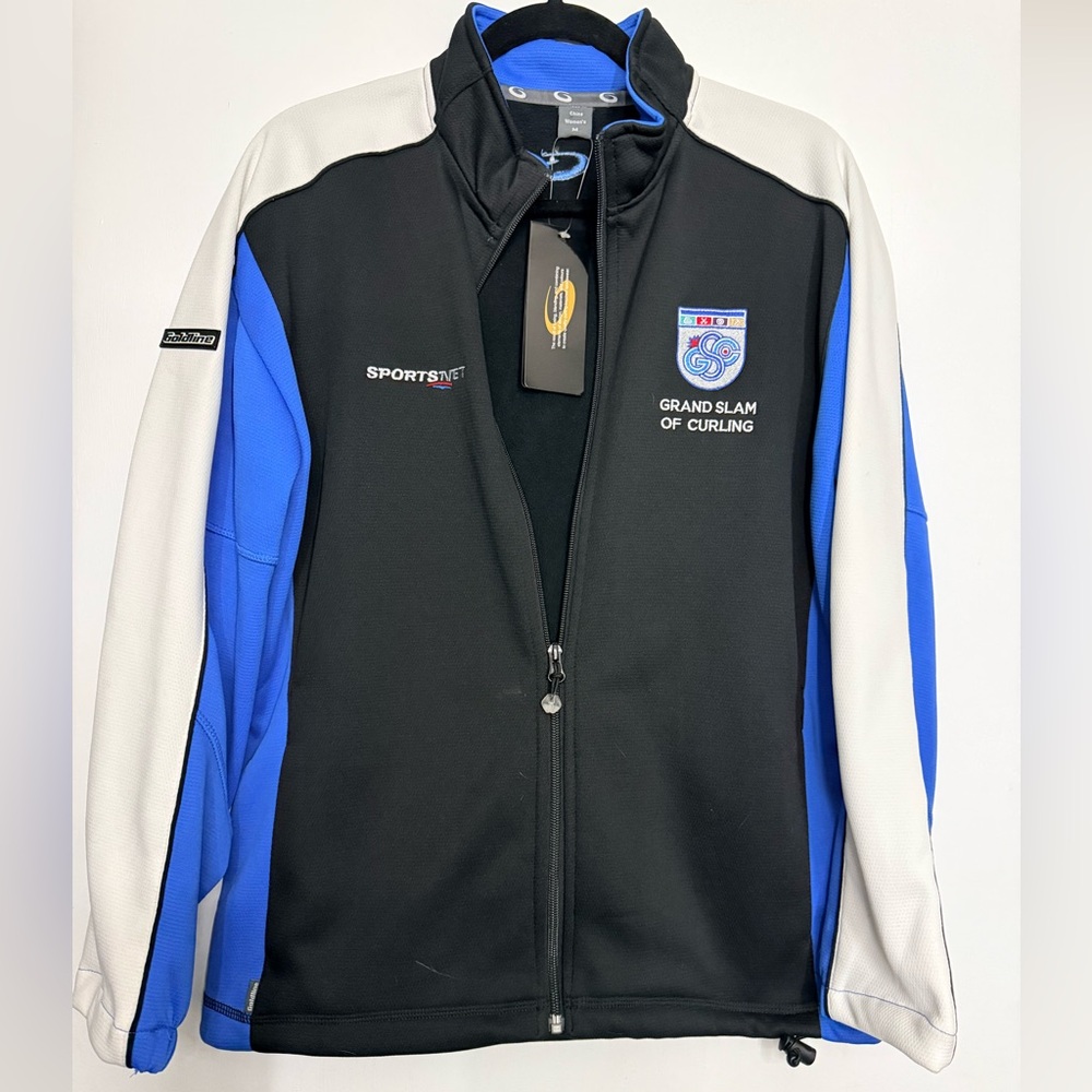 Grand Slam Curling Jacket - Black, Blue, White Lillehammer NWT Sportsnet Signed!
